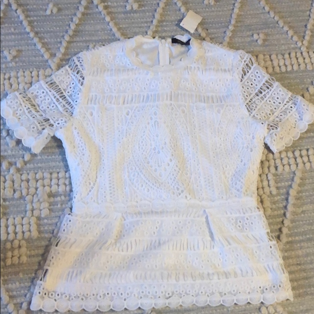 Strut and Bolt Lace scallop top